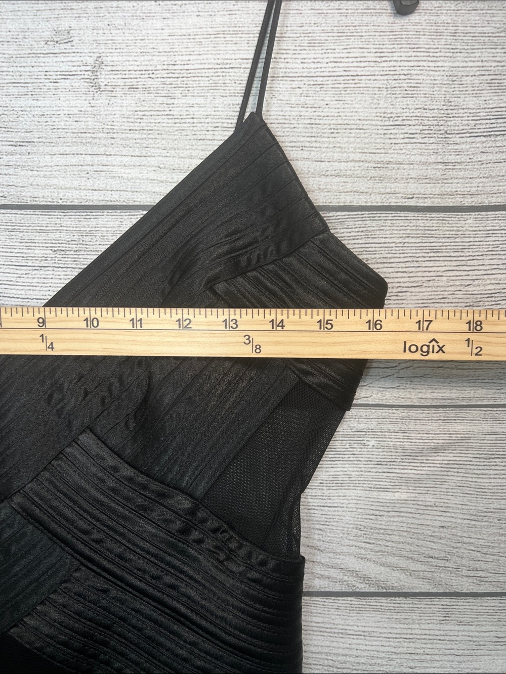 Cache Black Mesh Godet Midi Dress 8 Satin Y2K Evening Cocktail Vintage Feminine - Picture 4 of 10